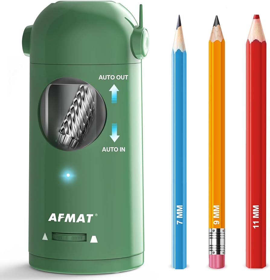AFMAT Electric Pencil Sharpener, Fully Automatic Pencil Sharpener for Colored Pencils 7-11.5mm, A... | Amazon (US)