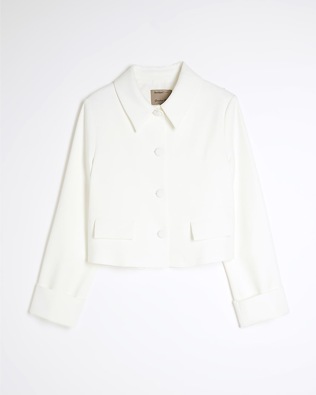 White Structured Trophy Jacket | River Island UK & IE