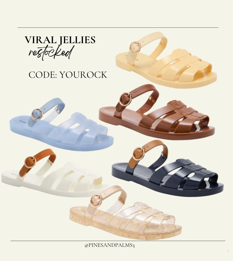 Tuckernuck code YOUROCK for 20% off 
Jelly shoes 

#LTKSaleAlert #LTKootd #LTKSeasonal