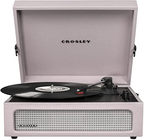 Crosley CR8017B-AM Voyager Vintage Portable Vinyl Record Player Turntable with Bluetooth in/Out and Built-in Speakers, Amethyst | Amazon (US)