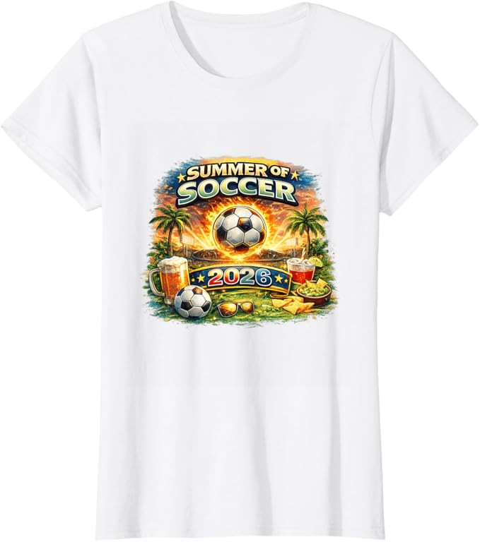 Summer of Soccer 2026 Fan Football Game Day Tropical T-Shirt | Amazon (US)
