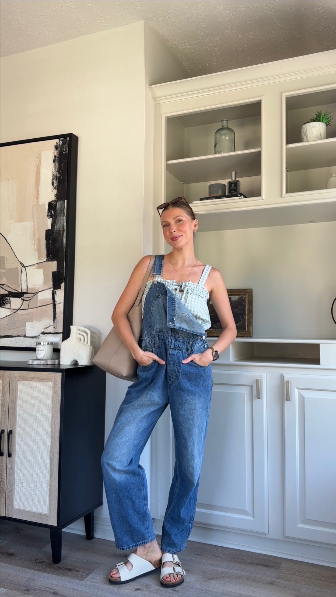 Love these overalls! S in tank, M in overalls  

 