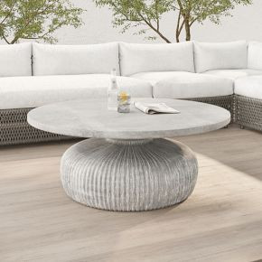 Tambor Indoor/Outdoor Round Coffee Table (30"–40") | West Elm (US)
