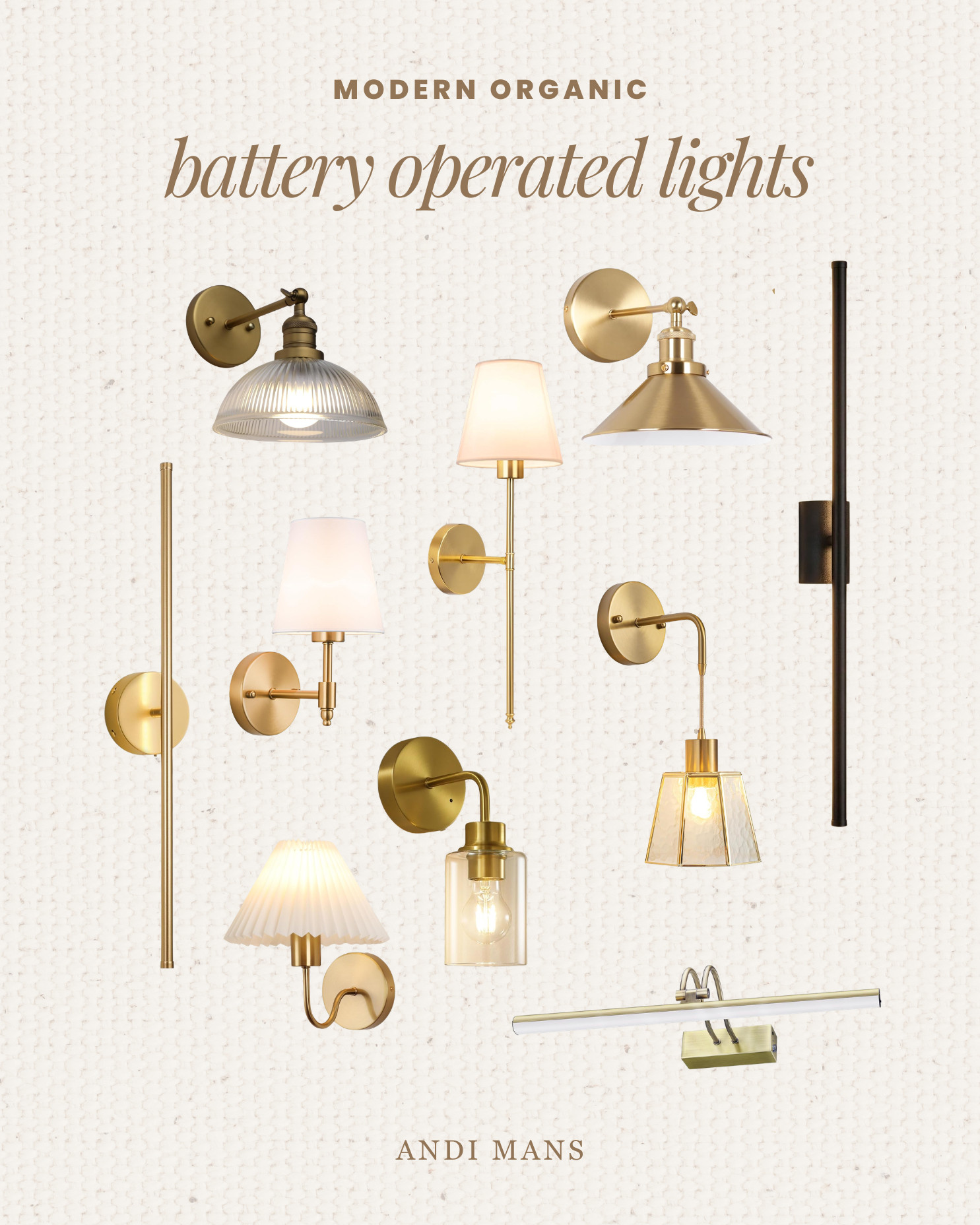 battery operated lighting finds for your modern organic, neutral home - these work great in your hallway lighting, bedroom lighting or living room lighting! Yup, wireless lighting made sooo stylish! 

 #LTKOver40 #LTKHome #LTKSaleAlert