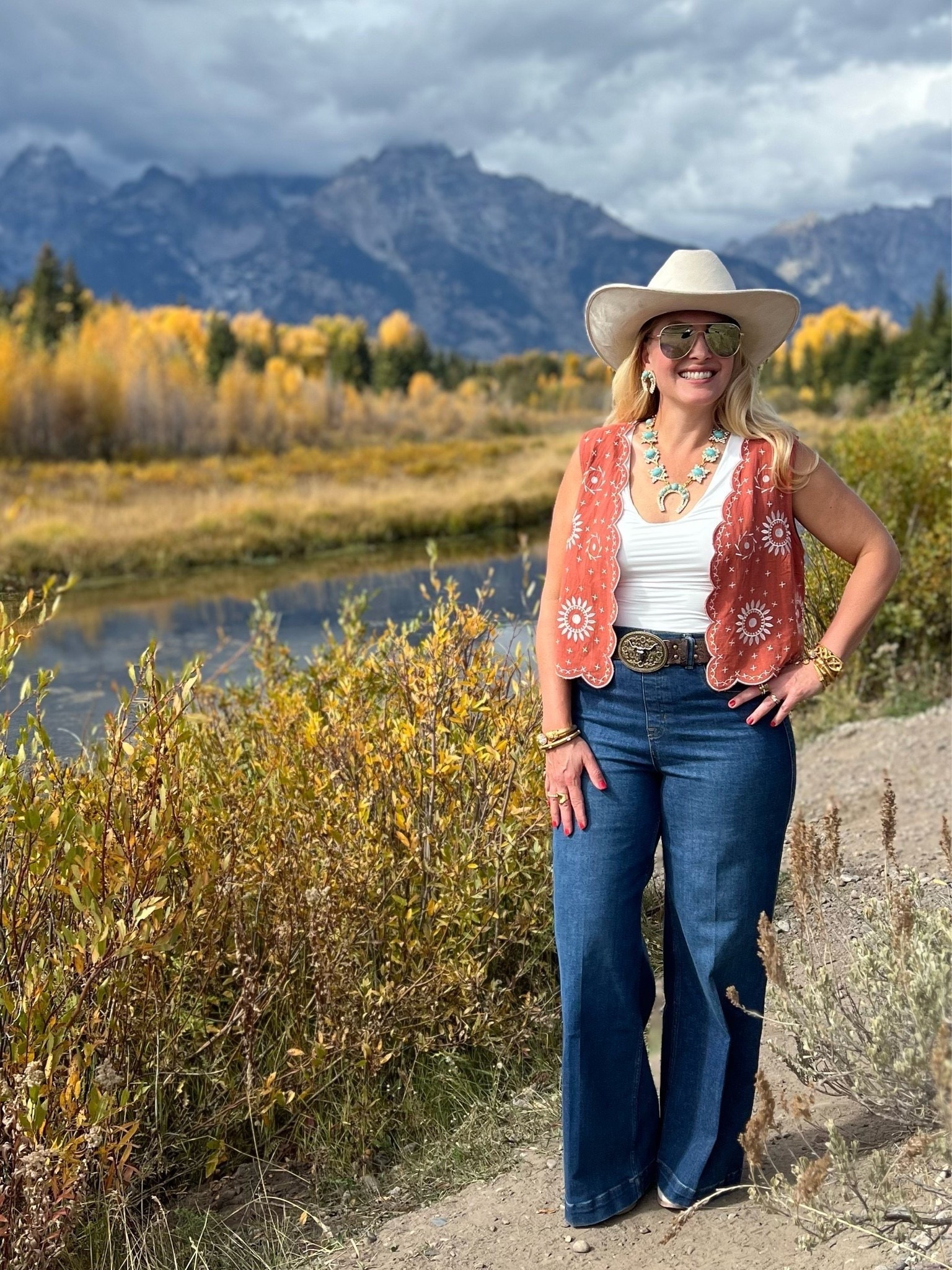 🤠WESTERN OUTFIT for women! What do you think? YES or No? Let me know! I think it’s perfect for Jackson Hole, Wyoming, a Texas Rodeo or a Nashville Country Concert. Hee Haw! 

Wearing a large tank and vest. Wearing a large in the Spanx pull on denim leggings. Add a cowboy hat to give it that western flare!

Western Outfits Women I Nashville Outfits for Women I Country Concert Outfit

Taylor swift concert outfit ideas I texas rodeo outfit | rave outfits festivals | rodeo outfits for women | houston rodeo outfits for women | rodeo outfit | nashville outfits spring | texas rodeo outfits | all fringe outfit | denim on denim outfit | fringe on fringe | country concert outfit | country concert outfit ideas | country concert outfits | country concert outfit ideas winter | rodeo outfit | rodeo outfit ideas | western glam outfit | rodeo outfits for women | rodeo outfits winter | cowgirl outfit | rodeo outfits | western outfits | western outfits women | country glam outfit | nashville outfit | nashville outfits | rodeo outfits for women | nashville outfits for women | country concert outfit | country concert outfits


#westernfashion #westernstyle #westernwear #westernglam #westernoutfits #countryconcert #countryconcertoutfit #rodeo #rodeofashion #rodeotok #rodeohouston #cowgirl #cowgirlboots #cowboyhat #cowboyhats #nashville #nashvilleoutfit #countryoutfit #countrygirls #fallfashion #falltrends


#LTKSeasonal #LTKOver40 #LTKSaleAlert #LTKTravel #LTKgrwm #LTKootd #LTKMidsize #LTKU #LTKWorkwear