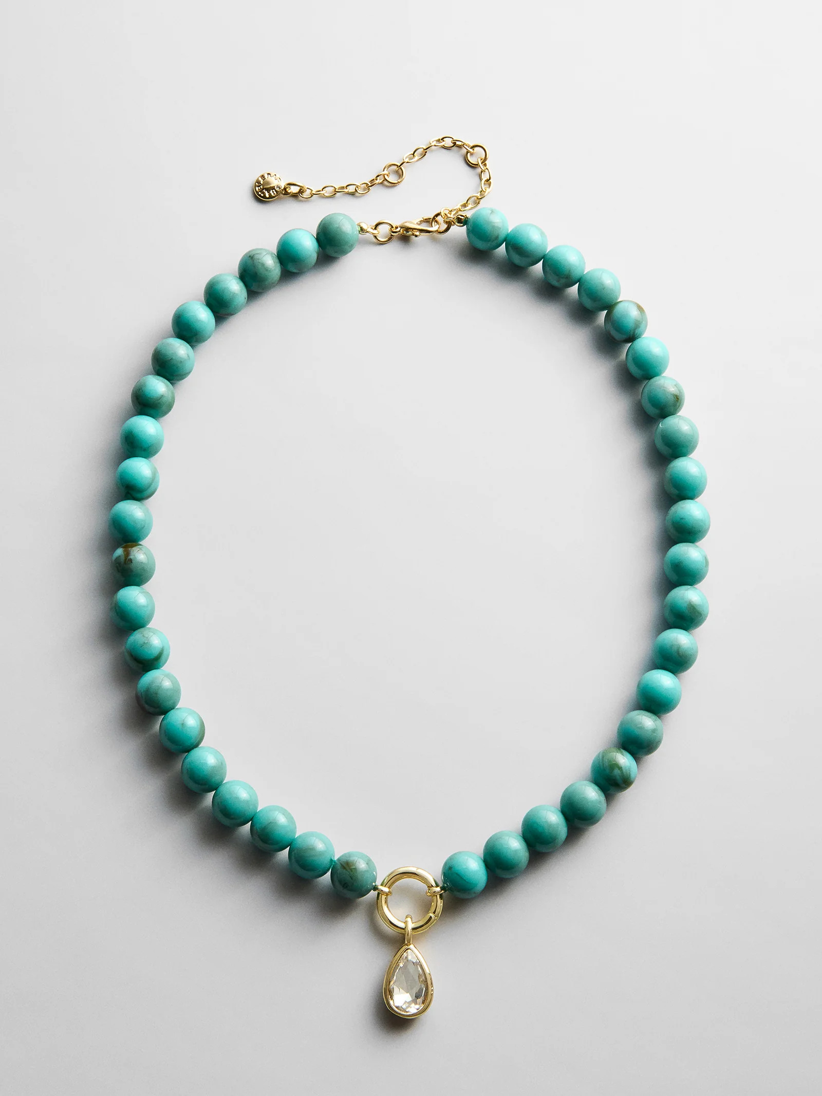 Janette Beaded Ring Necklace - Turquoise | BaubleBar