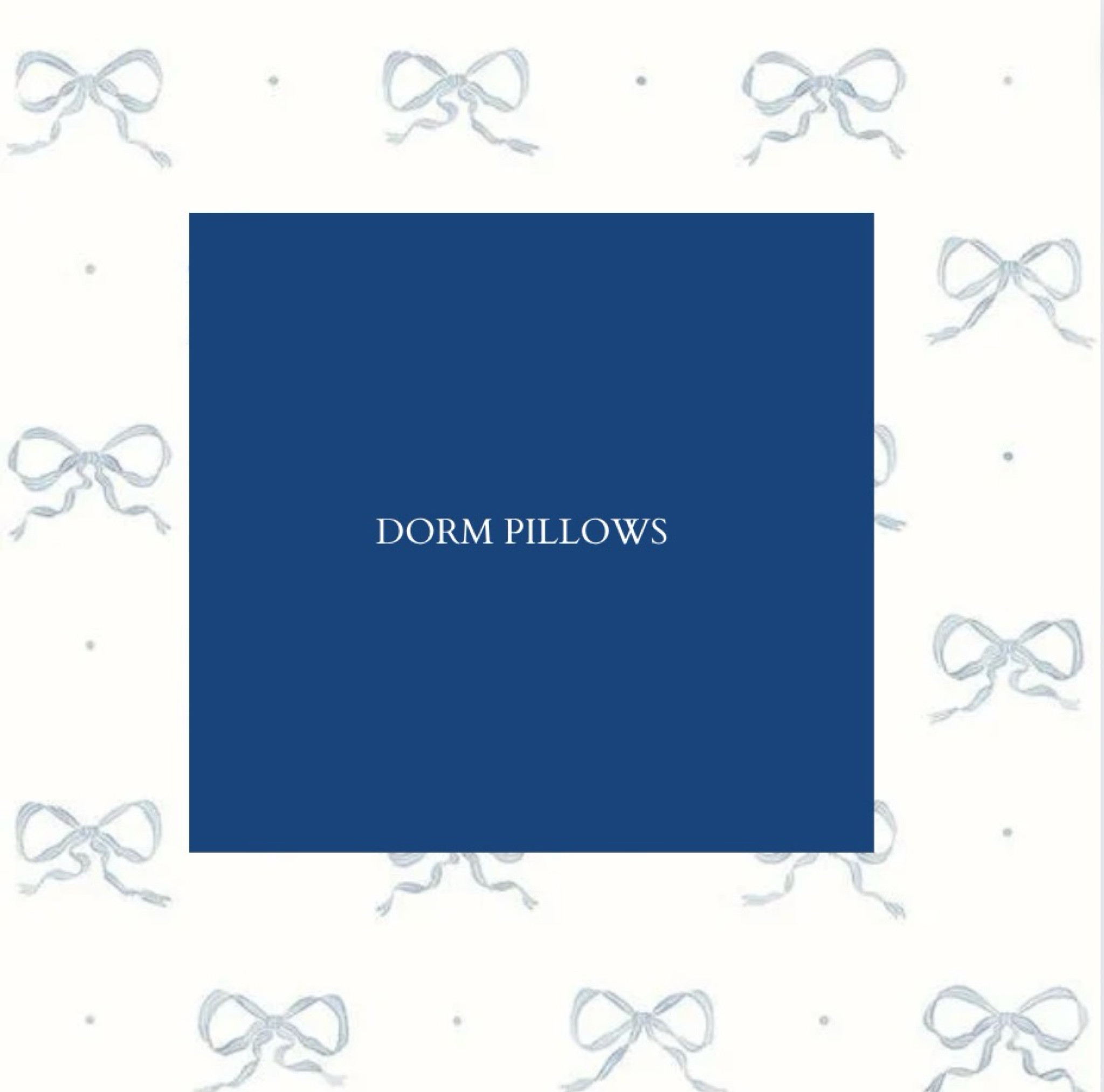 DORM PILLOWS 😴🛌🤍🤍