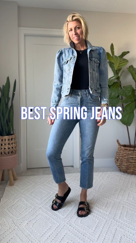 The best jeans for spring! Modern slim, kick flare, straight leg, off white, wide leg. A great pair of jeans is the back bone of every great outfit! I hope this helps you find a great pair if you’re needing some for spring/summer 

I’m 5’10” for height reference 

#LTKover40 #LTKVideo #LTKstyletip