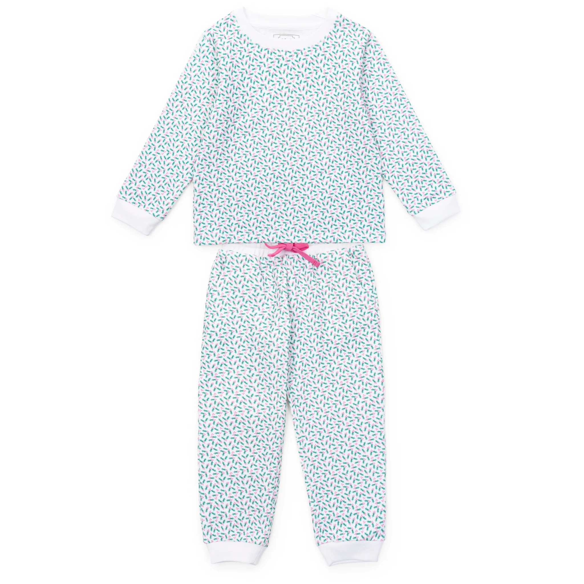 Edie Girls' Sweatshirt Jogger Set - Holly Holiday | Lila & Hayes | Lila and Hayes