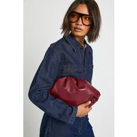 boohoo Women's Oversized Slouchy Clutch Bag in Burgundy | Boohoo.com (UK & IE)