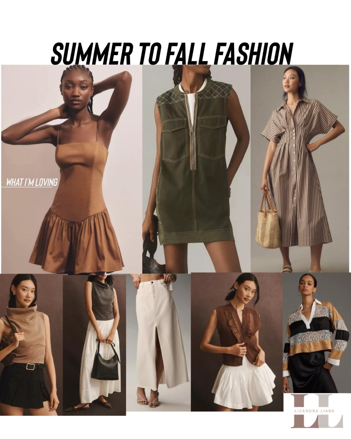 Summer to fall fashion, what I’m loving from Anthropologie, fall style, warm tones, browns and olive green, fall dresses, tops, mini skirt, flat shoes, 

#LTKSeasonal #LTKStyleTip #LTKFindsUnder100
