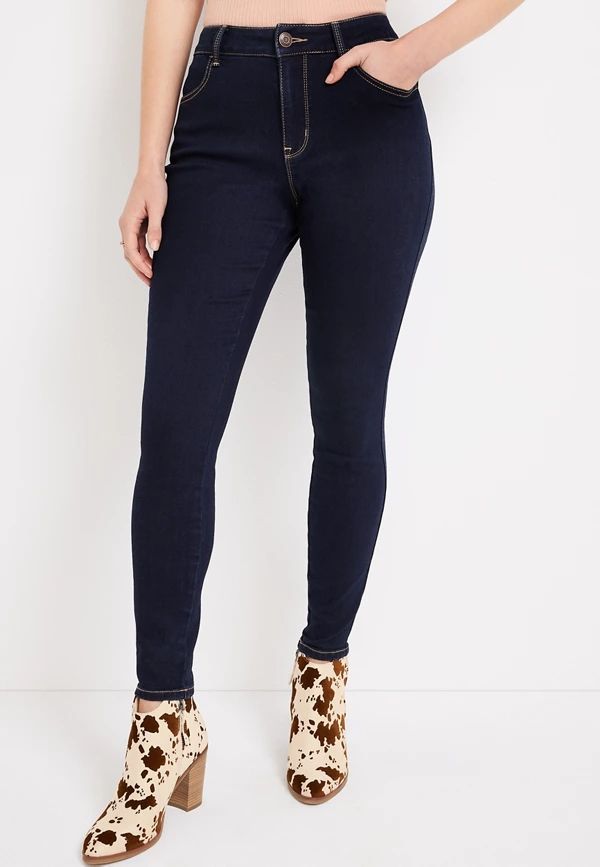 m jeans by maurices™ Curvy High Rise Dark Wash Jegging | Maurices