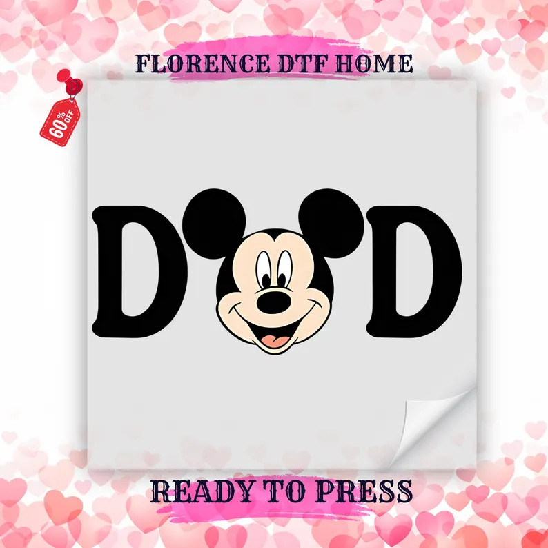 Disney Mickey Minnie Face Mom Dad Dtf Transfer, Disney Mickey Minnie Shirt Ready to Press, Disney... | Etsy (US)