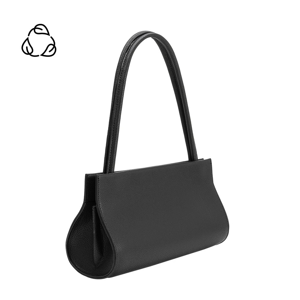 Black Ryleigh Recycled Vegan Leather Shoulder Bag | Melie Bianco | Melie Bianco