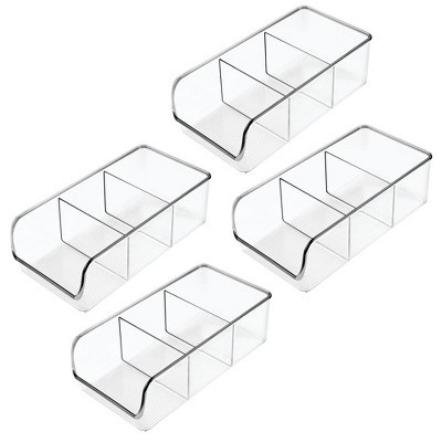 mDesign Plastic Food Packet Kitchen Storage Organizer Bin Caddy, 4 Pack - Clear | Target