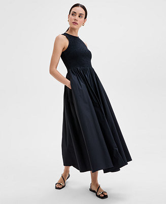 I.N.C. International Concepts Women's Cotton Sleeveless Smocked Maxi Dress, Exclusively for Macy'... | Macy's