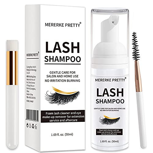 Eyelash Extension Shampoo 50 ml + Brush - Eyelid Foaming Cleanser - Sensitive Paraben & Sulfate Free - Eyelash Wash and Lash Bath for Extensions - Salon Use and Home Care | Amazon (US)
