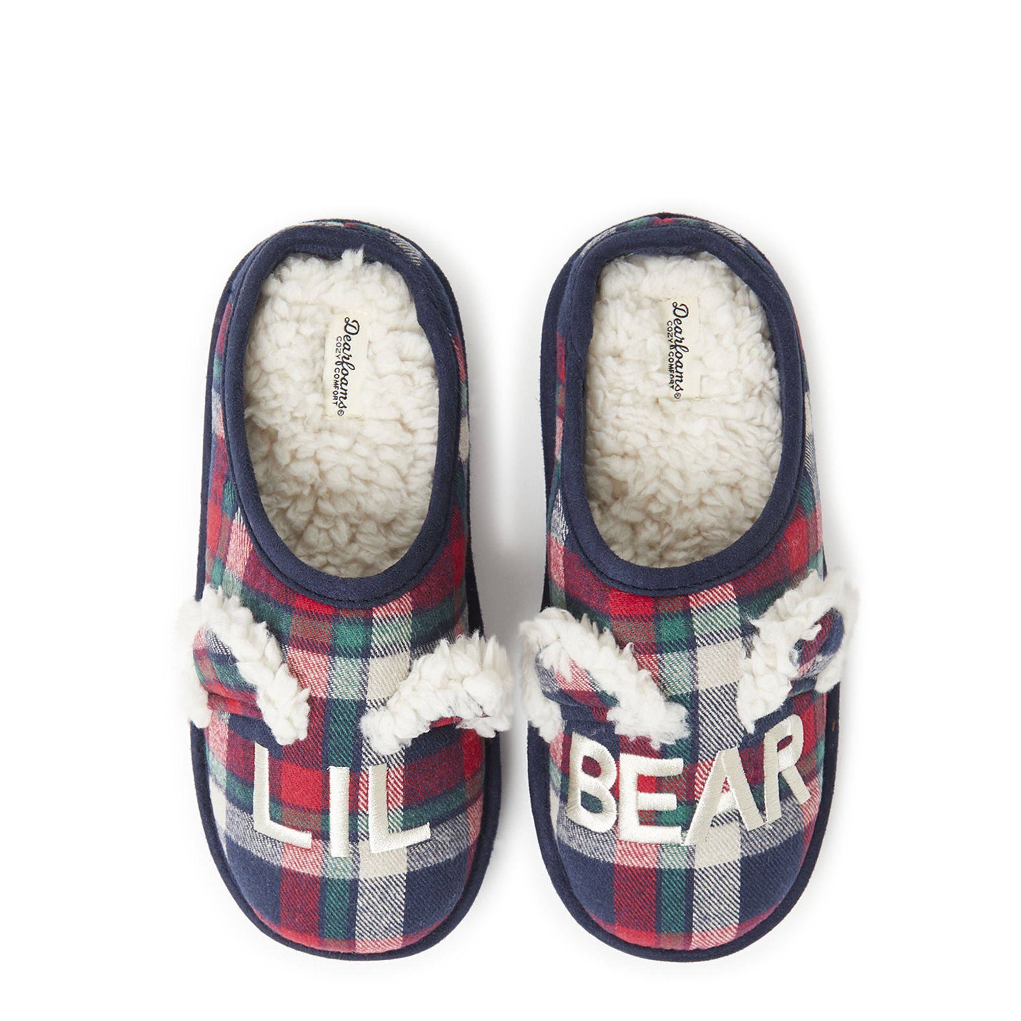 DearFoams Mama Papa Baby Bear Christmas Holiday Slippers | Walmart (US)