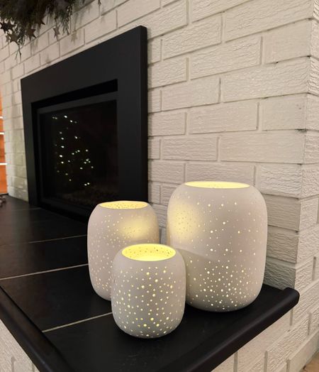 Constellation pierced white ceramic candle holders from West Elm 

#LTKSeasonal #LTKHoliday #LTKhome