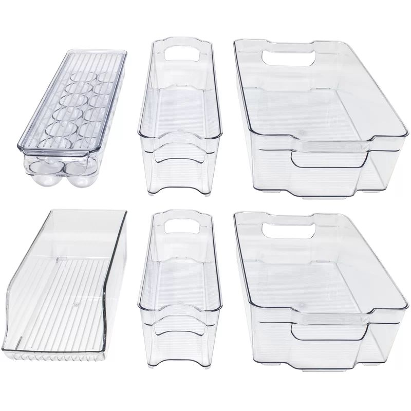 Benefield Refrigerator and Freezer Organizer Bins (Set of 6) | Wayfair North America