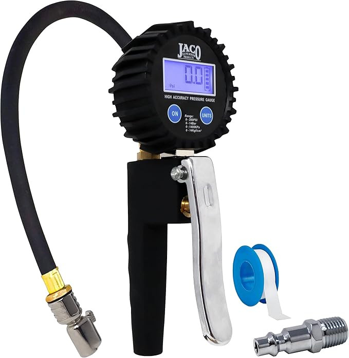 JACO FlowPro 2.0 Digital Tire Inflator with Pressure Gauge - 200 PSI | Amazon (US)
