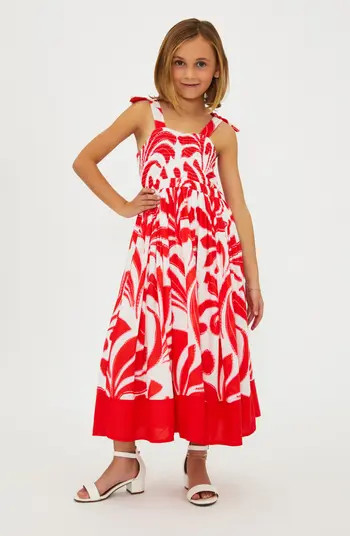 Kids' Cari Smocked Bodice Maxi Sundress | Nordstrom