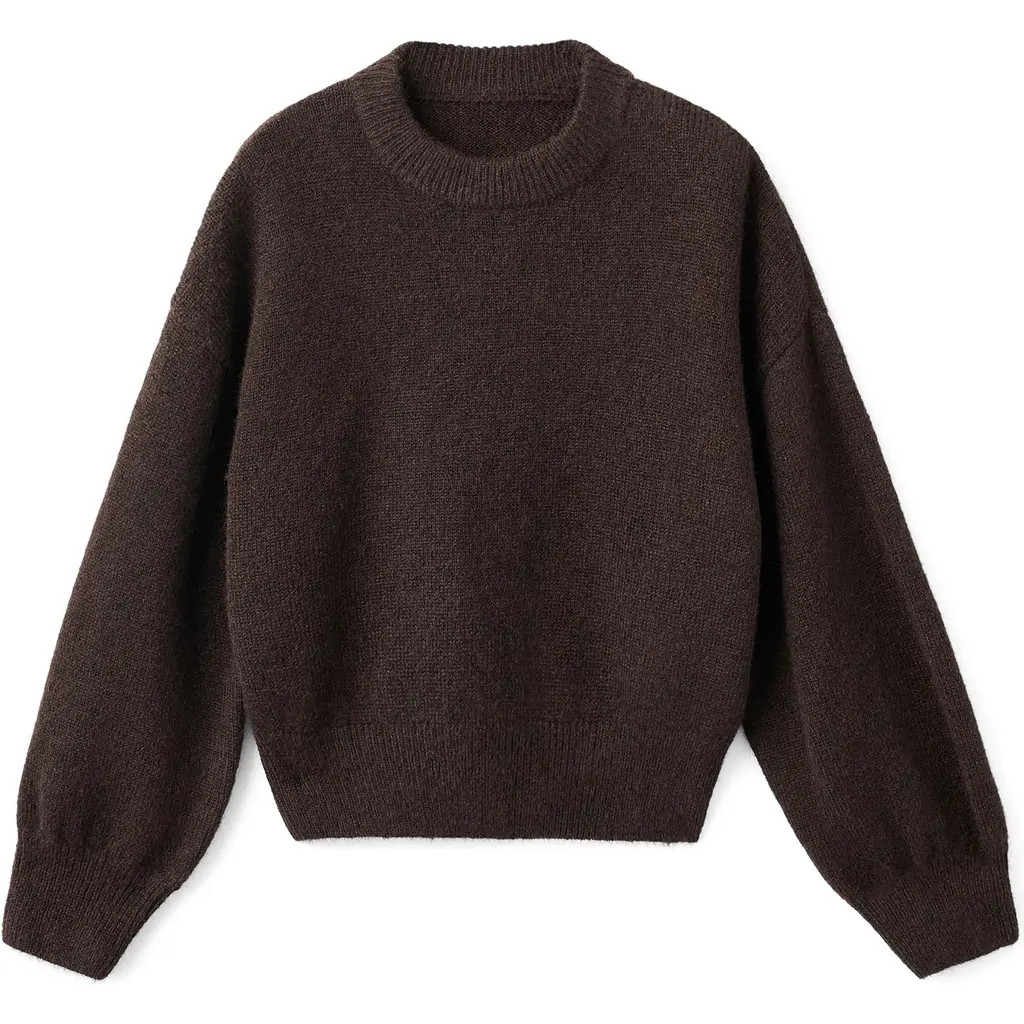 MANGO Oversize Knit Sweater in Chocolate at Nordstrom, Size Small | Nordstrom