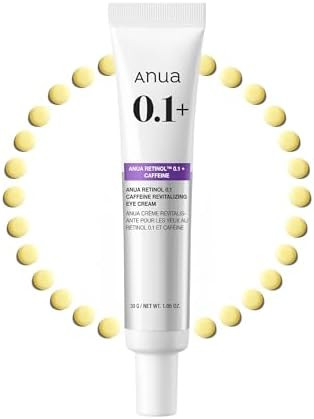 Anua Retinol 0.1 Caffeine Revitalizing Eye Cream, Lightweight Formula for Dark Circles & Puffines... | Amazon (US)