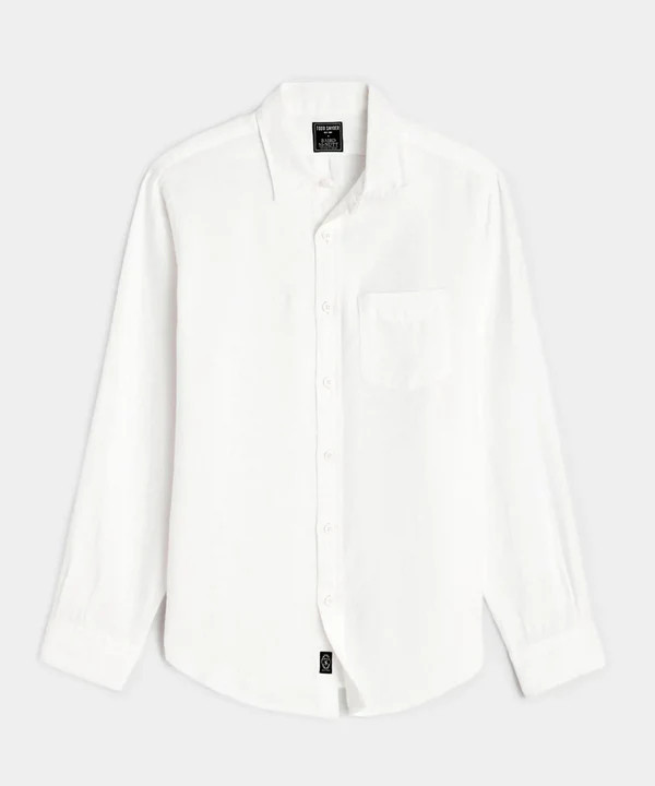 Slim Sea Soft Irish Linen Point Collar Shirt | Todd Snyder