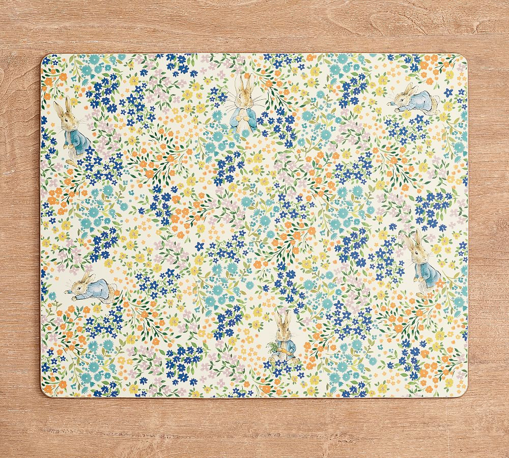 Peter Rabbit™ Floral Cork Placemats - Set of 4 | Pottery Barn (US)