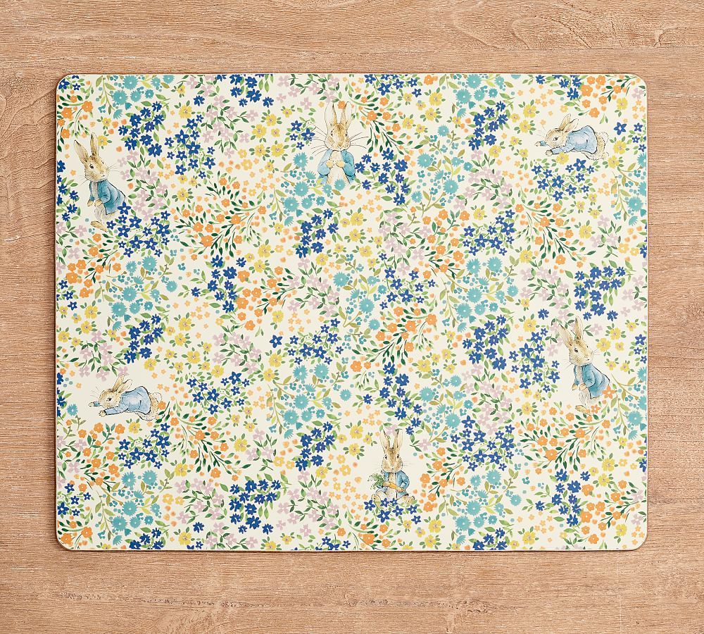 Peter Rabbit™ Floral Cork Placemats - Set of 4 | Pottery Barn (US)