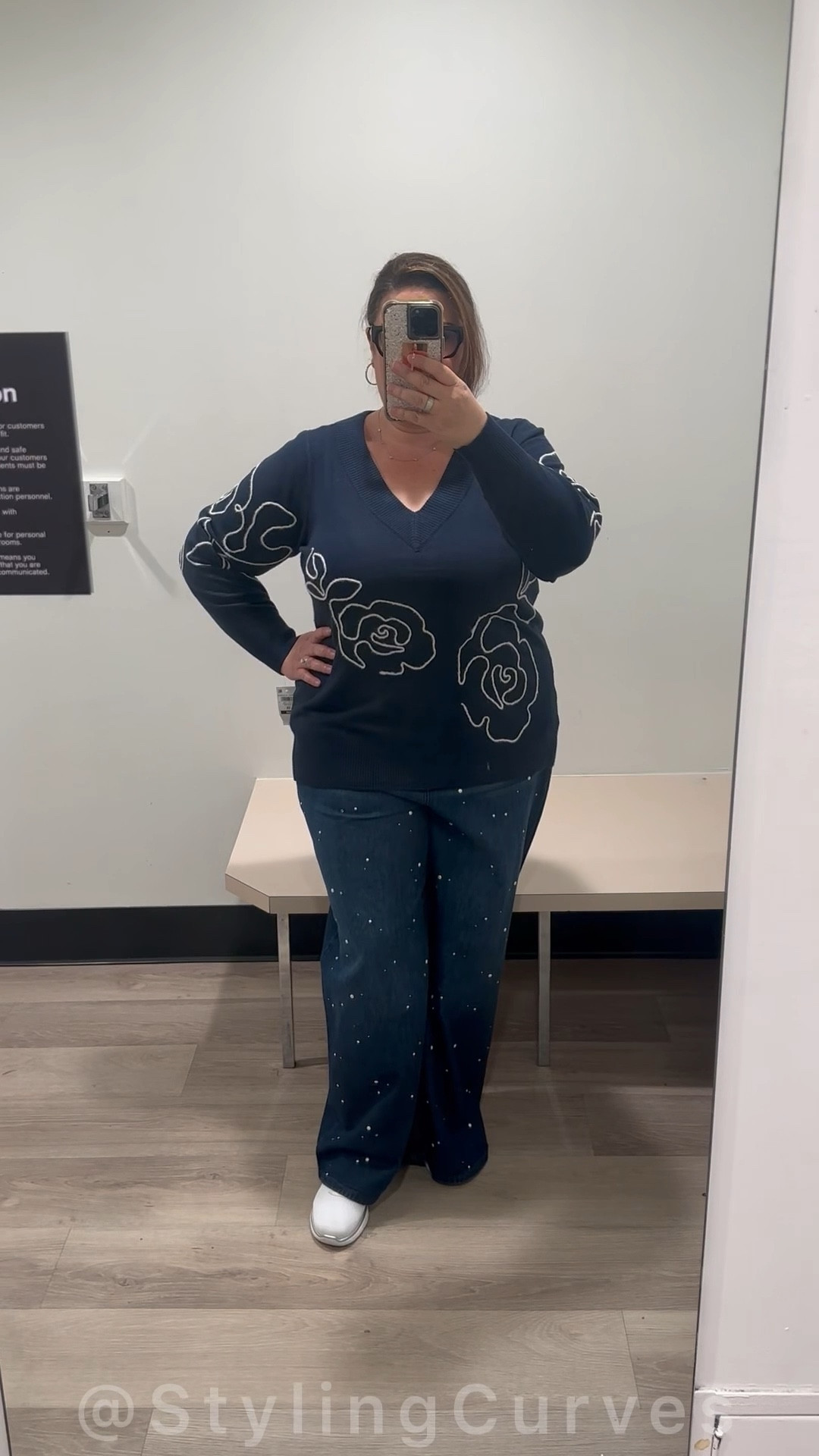 5 cozy sweater & jeans outfit ideas for curvy women this winter. 

I’m 5’4 & Sz 18 for reference:

I am wearing:
Outfit 1: Sz 1x rhinestone swester, 16w med wash jeans
Outfit2: Sz 1x floral sweater, 18w jeans (I need to size down a 16 would have fit better)
Outfit 3: XL red sweater,  16 glitter jeans 
Outfit 4: 1x stripe top
Outfit 5: Sz XL green fairie isle sweater, 18w in embellished jeans but size down a 16 would have fit me better. 

🔗 to shop in my bio on my LTK or comment “sweater” for me to DM you a link.

(Music lic purchased 4 song use)
#midlifestyle #over40style #momoutfits #plussizestyle #midsizestyle #plussizeoutfits #fashionreel #stylereel # #plussizehaul #tryonreel #sweaterweather #faireisle #curvyjeans #curvyconfidence #stylingcurves #sweaterlookbook #curvyinspo #cozycausual #winteroutfits #winterlooks 
#Macysfashion #macysstyle #macys 




#LTKHoliday #LTKMidsize #LTKPlusSize