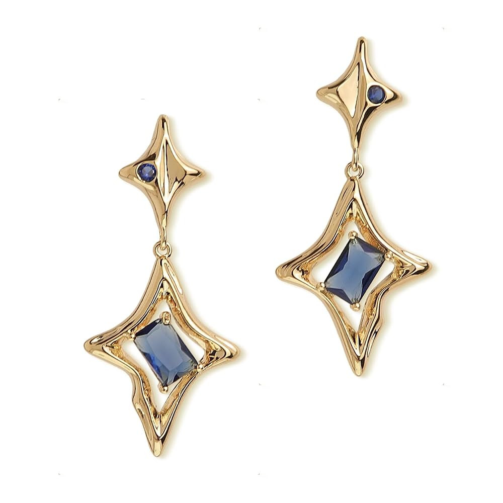 Sonateomber Star Drop Dangle Earrings for Women Trendy Unique Sparkly Rhinestone Stud Fashion Jew... | Amazon (US)