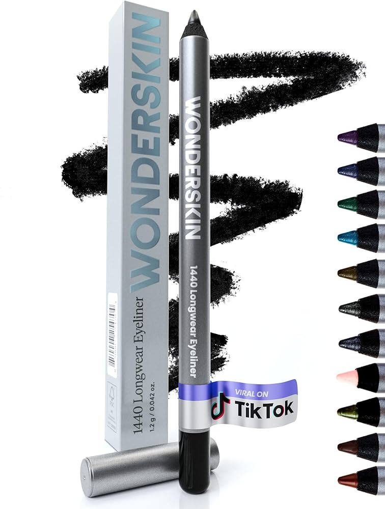 Wonderskin Eyeliner Pencil, 1440 Longwear Deep Black Eyeliner Pencil - Waterproof, Sharpenable & ... | Amazon (US)