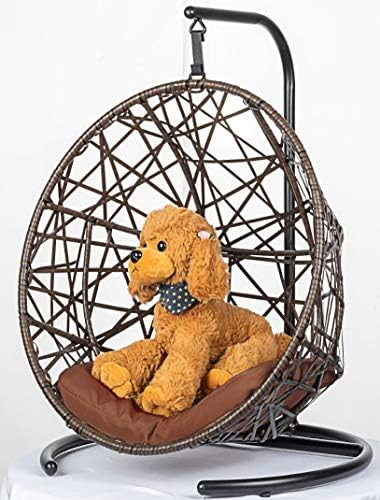 SkyMall Unique Steel and Wicker Rattan Hanging Hammock Pet Chair Bed | Amazon (US)