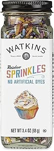 Watkins Rainbow Decorating Sprinkles, No Artificial Dyes, Kosher, 3.4 Ounce Jar, 1-Pack | Amazon (US)