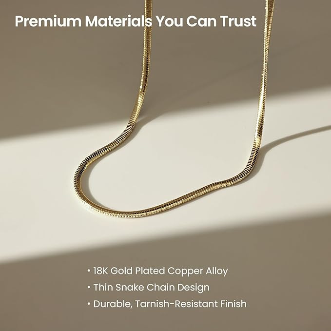 ARSIS Mix & Match 18K Gold Plated Paperclip Chains Necklaces for Women, Chunky Chain Choker Y Lar... | Amazon (UK)