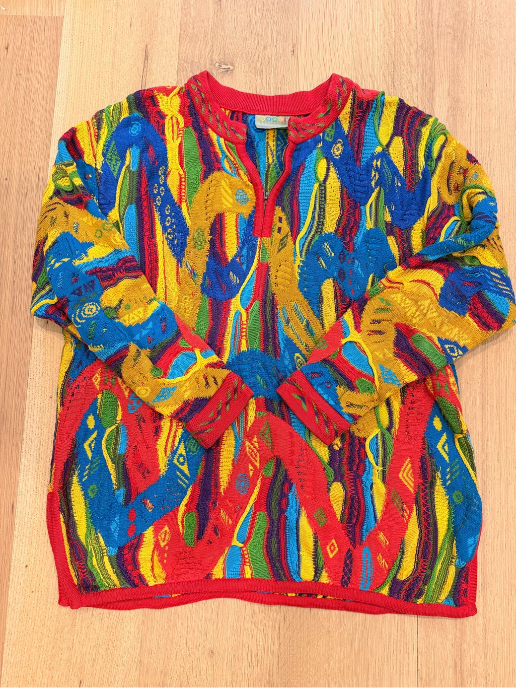 Coogi Australia Multicolor 3d Knit Quarter-Zip Sweater Menâs Size L | Poshmark
