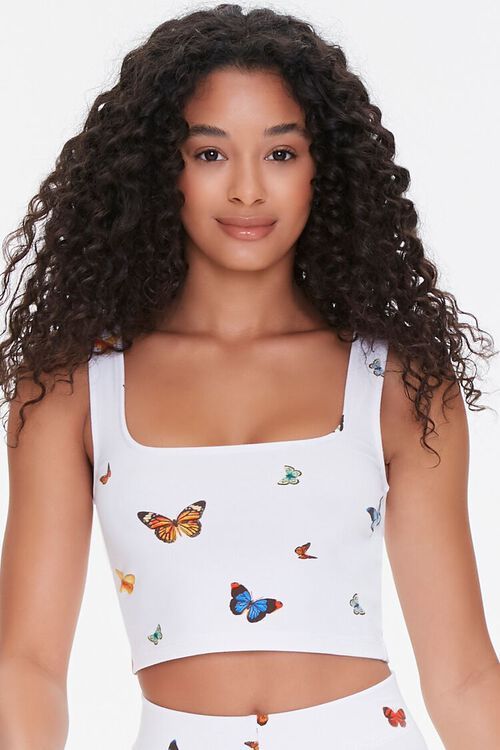 Butterfly Print Crop Top | Forever 21 (US)