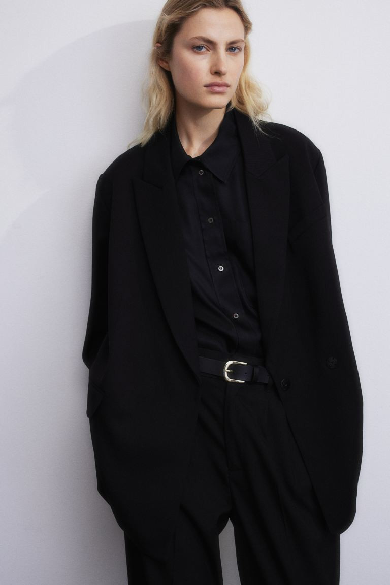 Blazer a doppio petto - Nero - DONNA | H&M IT | H&M (FR, IT, ES, PT, BE)