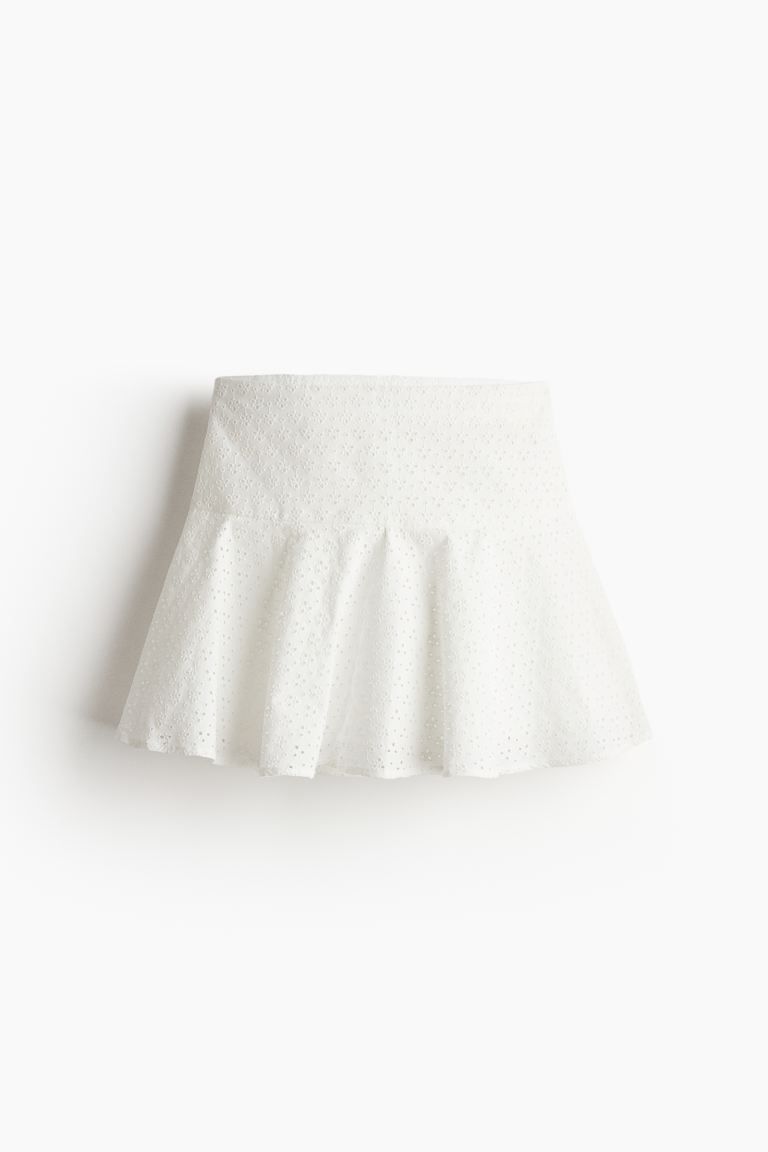 Flared Mini Skirt - White - Ladies | H&M US | H&M (US + CA)