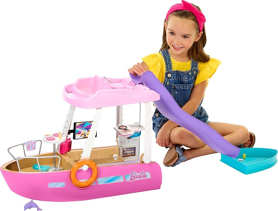 Barbie Toy Boat Playset, Dream Boat with 20+ Ocean-Themed Accessories Sized to Fashion Dolls Incl... | Amazon (US)
