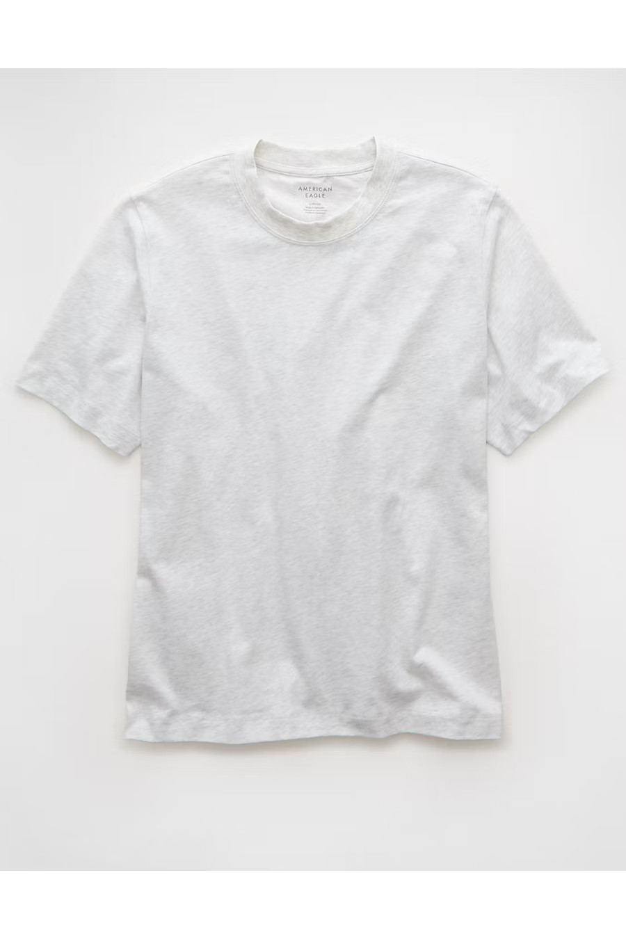 AE Everyday Luxe Relaxed T-Shirt Women's Heather Gray M | American Eagle Outfitters (US & CA)