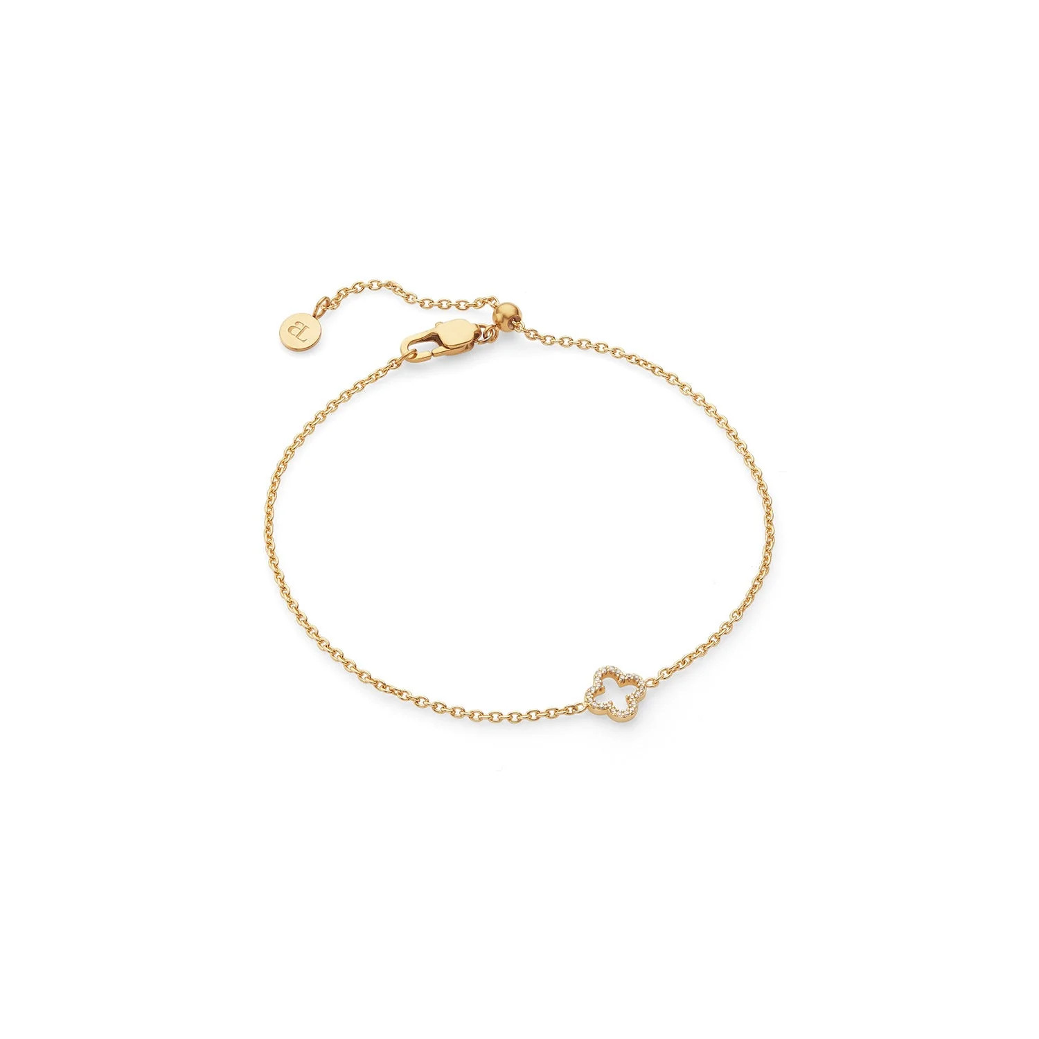 Crystal Clover Bracelet (Gold) | Abbott Lyon