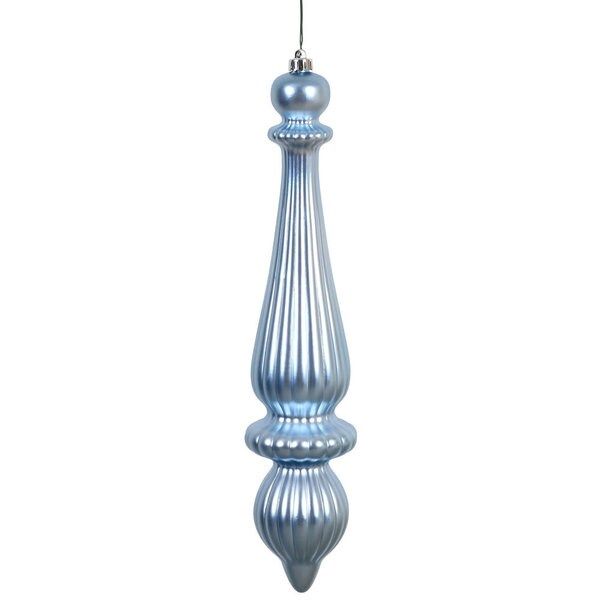 Steel Blue 14-inch Matte Finial Drop Ornament (Set of 2) | Bed Bath & Beyond