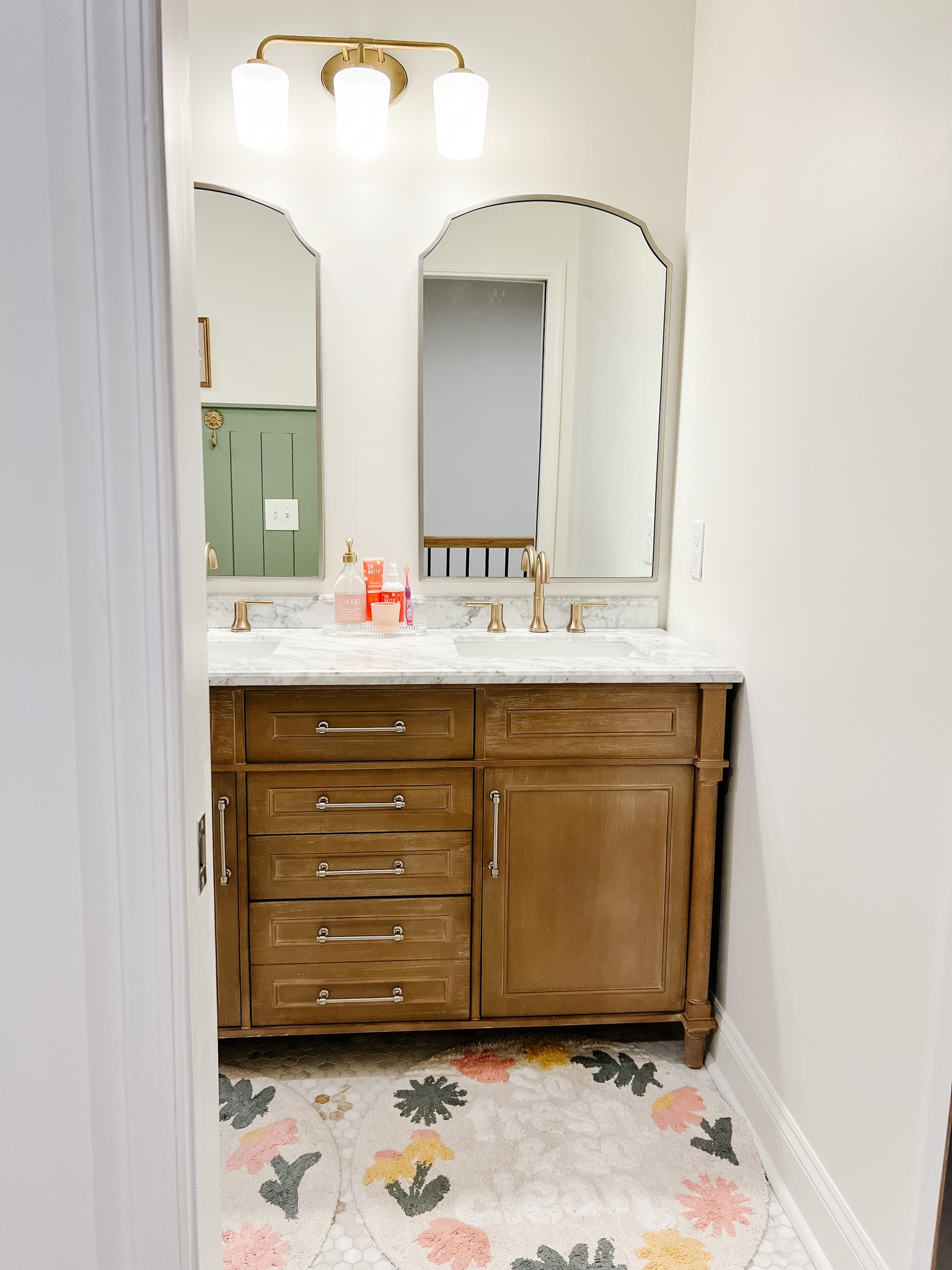 New mirrors for double vanity little girl’s marble bathroom 

#LTKFind #LTKfamily #LTKhome