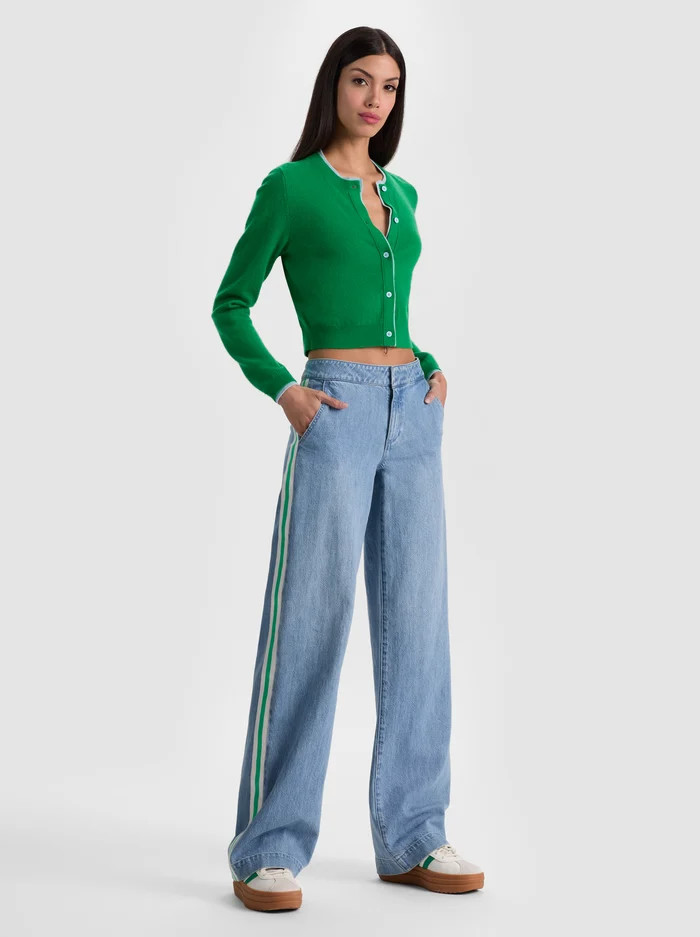 XANDER RACING STRIPE JEAN | Alice + Olivia