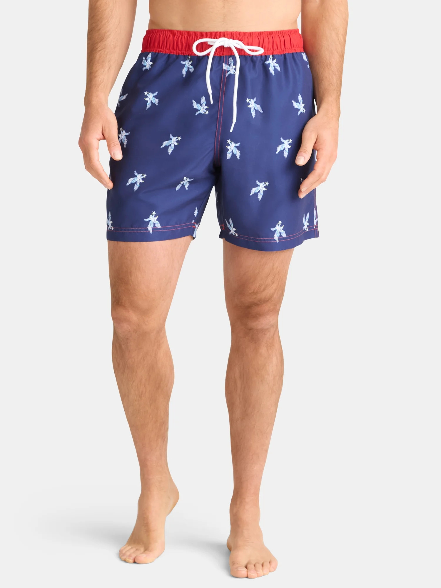 Way to Celebrate Men's & Big Men's Americana Swim Trunks, Sizes S-3XL | Walmart (US)