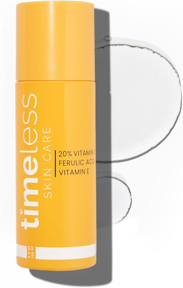Timeless Skin Care Vitamin C Serum with Vitamin E & Ferulic Acid - Brightening Serum - for Oily &... | Amazon (US)
