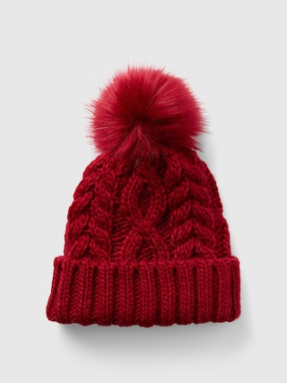 Cable-Knit Poof Beanie | Gap Factory